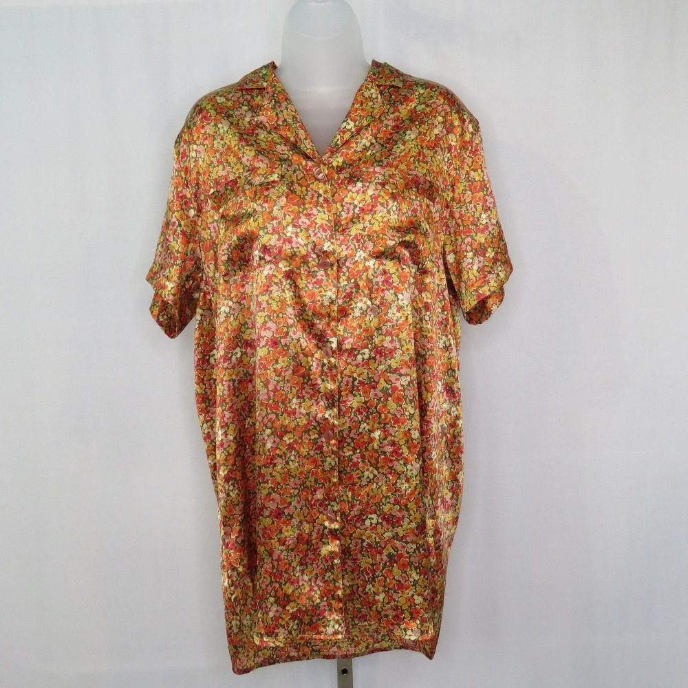 Victoria's Secret Pink Floral Print Night Gown Sleepwear Sleepshirt Small